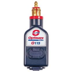 OptiMATE USB O-115, 3300mA dual output weatherproof USB charger, with BIKE plug (fits BMW, Triumph, Ducati Multistrada)
