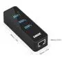 Anker 3-Port USB 3.0 HUB with 10/100/1000 Gigabit Ethernet Converter (3 USB 3.0 Ports, A RJ45 Gigabit Ethernet Port, Support Windows XP, Vista, Win7/8 (32/64 bit), Mac OS 10.6 and Above, Linux) Black