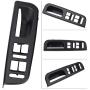 Master Window Switch Control Panel Cover Trim with Pull Handle Trim for VW Golf Passat Jett 1998-2004(Black)