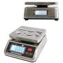 VisionTechShop TVS Portion control Stainless steel Washdown Scale, Lb/Oz/Kg/g Switchable, Low Profile Design, 30lb Capacity, 0.005lb Readability, Dual Display, NTEP Legal for Trade