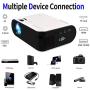 WiFi Mini Projector, BACAR 6000 Lumens WiFi Projector [Projector Screen and Tripod Included], 1080P and 200 Display Supported, Compatible with TV Stick, HDMI, VGA, USB, Laptop, iOS & Android