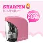 Pencil Sharpener, Electric Pencil Sharpener with Auto Safe Feature,Portable Electric Sharpener for Home/School/Classroom/Office,USB or 2AA Batteries Operated (Pink)