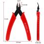 Wire Cutters, 5 Pack BS-8109 Flush Cutters Micro Shear Wire Cutters Precision Side Cutters Tools for Electronics Aluminum Jewelry 3D Printer 5 Inch, Red