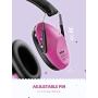 Mpow 068 Kids Ear Protection, NRR 25dB Noise Reduction Ear Muffs, Toddler Ear Protection, Protective Earmuffs for Shooting Range Hunting Season, for Toddlers Kids Children Teens-Great Pink