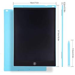 Newest LCD Writing Tablet, Electronic Digital Writing &Colorful Screen Doodle Board, Cimetech 12-Inch Handwriting Paper Drawing Tablet Gift for Kids and Adults at Home,School and Office (Blue)