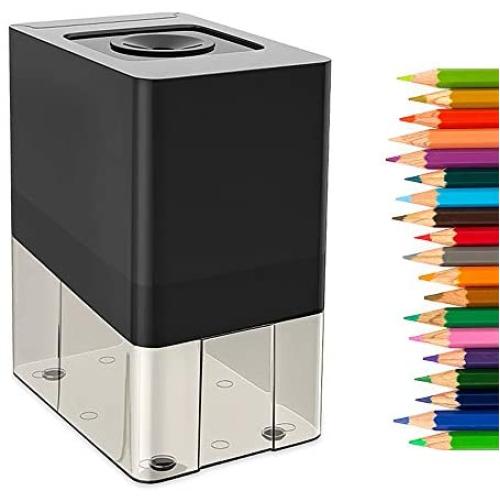 Electric Pencil Sharpener,Automatic Sharpener,Heavy Duty Blade for Fast Sharpen,Auto Stop,for No.2/Colored Pencil,with AC Power Adapter & Cleaning Brush,Suitable for Home School Office Art Studio