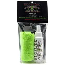 Bugslide 4 Oz Travel Kit Scratch Free Cleaner with Microfiber Towel, Convenient Size for Travel, Waterless Detailer for Removing Bugs, Shining and Degreasing your Car, Truck, Motorcycle or RV