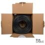 trueCABLE Cat6 Shielded Riser (CMR), 1000ft, Black, 23AWG Solid Bare Copper, 550MHz, ETL Listed, Overall Foil Shield (FTP), Bulk Ethernet Cable