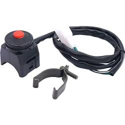 Taiss Motorcycle Kill Stop Waterproof Push Button Switch Bicycle Bike ATV Dirt 12v 7/8″(22mm) Handlebar Universal Red Dots Horn Button F016-R