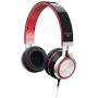 Elecder i39 Headphones with Microphone Foldable Lightweight Adjustable On Ear Headsets with 3.5mm Jack for Cellphones Computer MP3/4 Kindle School Red/Black