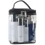 Premium Clear Makeup Bag with Inner Pocket, Transparent Cosmetic Pouch for Travel or Everyday Use, Waterproof Beach Bag for Sunscreen Skincare (Black)