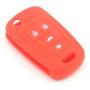 iSaddle Silicone Protecting Vehicle Remote Start Key Case Cover Fob Holder for Chevrolet Camaro Cruze Equinox Malibu Orlando Sonic (Red Color)