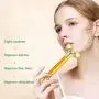 2-IN-1 Face Massager Roller Golden 3D Roller Electric Sonic Energy Face Roller and T Shape Face Massager Kit for Face Lift Beauty Bar Skin Care Tools Gift Set for Women