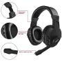 NUBWO U3 3.5mm Gaming Headset for PC, PS4, PS5, Laptop, Xbox One, Mac, iPad, Nintendo Switch Games, Computer Game Gamer Over Ear Flexible Microphone Volume Control with Mic - Black
