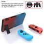 Case for Nintendo Switch, Fit The Dock Station, Protective Accessories Cover Case for Nintendo Switch and Joy Con Controller Dockable with a Tempered Glass Screen Protector, Red & Blue