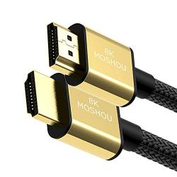 SIKAI MOSHOU Ultra High Speed HDMI 2.1 Cable 8K 60Hz, 4K 120Hz, 3D Ultra HDR 48Gbps HiFi eARC Dolby Atmos HDCP2.2 HDMI Cable Compatible with Samsung QLED 8K Q900 TV, TCL Roku TV, VIZIO TV (9 Feet)