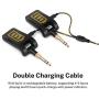 Donner Wireless Guitar Transmitter Receiver, 2.4GHZ Wireless Guitar System Stereo 1/4” & 1/8” 2 in 1 Plugs Rechargeable 6 Channels for Electric Guitar, Bass, Violin (Original Series Zero2)