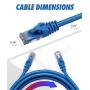 Cat6 Ethernet Cable, 20 ft - RJ45, LAN, UTP CAT 6, Network Cord, Patch, Internet Cable - 20 Feet - Blue