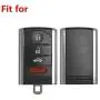 Ezzy Auto A Pair Black with Red Buttons Silicone Rubber Key Fob Case Key Covers Key Jacket Skin Protectors fit for Acura ILX RDX TL ZDX