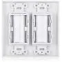 Mxtechnic Brush Wall Plate Decora Style, Cable Pass Through Insert for Wires, 2 Gang Cable Access Strap, Wall Socket for HDTV, HDMI, Wall Cables Brush Plate (1Plate, 2 Gang White)