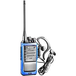 Arcshell Rechargeable Long Range Two-Way Radios with Earpiece 6 Pack UHF 400.025-469.975Mhz Walkie Talkies Li-ion Battery and Charger Included