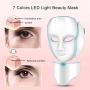 VLiXXO 7 Colors PDT Photon Light Therapy Facial & Neck Mask Korean LED Photodynamic Beauty Treatment, Acne, Scarring & Wrinkles Removal. Anti Aging & Skin Rejuvenating, Tightening & Whitening