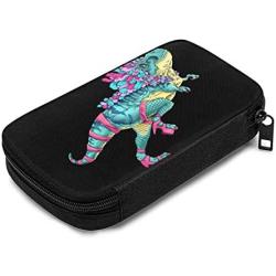 Hxuedan Colorful Dinosaur The Data Cable Storage Bag is A Portable and Independent Design SuitableVFor Travelers to Place The Data Cable, Earphone and Electronic Product Data Cable Storage Bag