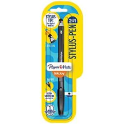 Paper Mate InkJoy 2 in 1 Stylus Ballpoint Pen, Medium Point, Black, 1 Pack