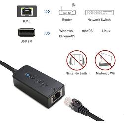 Cable Matters USB to Ethernet Adapter Supporting 10/100 Mbps Ethernet Network in Black