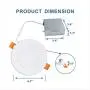 ANC 4-Inch 9W 120V Low Profile Recessed Ultra Thin LED Panel Light,Retrofit Downlight Wafer Panel Slim IC Rated ETL,3000K Warm White Round Panel Ceiling Light 4 Pack