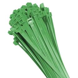 Electriduct 11'' Nylon Cable Ties - 500 Pack of Self-Locking Zip Ties Color: Green