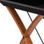 Flash Furniture Black Glass Computer Desk with Pull-Out Keyboard Tray and Crisscross Frame