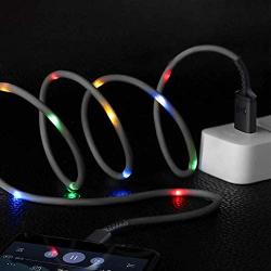 Voice Control Flash RGB LED Light USB Type C Cable Phone Charging Cord USB C Cable Fast Charge Apple Products Quick Data Cable