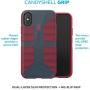 Speck Products CandyShell Grip iPhone Xs/iPhone X Case, Charcoal Grey/Dark Poppy Red