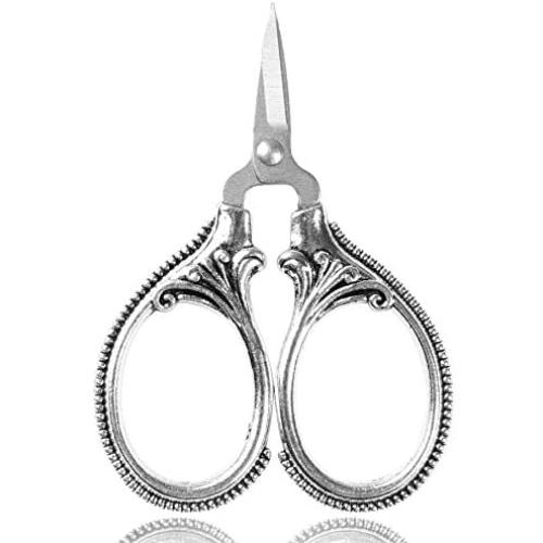 BIHRTC Tiny Scissors Cross Stitch Scissors Stainless Steel Sharp Tip Scissors Embroidery Scissors Small Sewing Scissors Shears for Crafting Threading Needlework Handcraft DIY Working