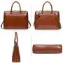 CLUCI Briefcase for Women Oil Wax Leather 15.6 Inch Laptop Business Vintage Slim Ladies Shoulder Bag CLUCI Briefcase for Women Oil Wax Leather 15.6 Inch Laptop Business Vintage Slim Ladies Shoulder Bag