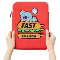 BT21 Bite Collection KOYA Character Tablet Sleeve Bag Case Cover, Compatible with 10 Inch iPad Air, iPad Pro, Galaxy Tab, Red