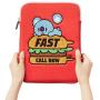 BT21 Bite Collection KOYA Character Tablet Sleeve Bag Case Cover, Compatible with 10 Inch iPad Air, iPad Pro, Galaxy Tab, Red