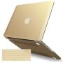 IBENZER MacBook Pro 13 Inch Case 2015 2014 2013 end 2012 A1502 A1425, Hard Shell Case with Keyboard Cover for Old Version Apple Mac Pro Retina 13, Gold, R13GD+1B