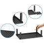YYOKB Monitor Stand Riser with Mesh Metal Monitor Stand, 3 Height Adjustable for Laptop, Computer, iMac, PC, Printer, Ergonomic Desk Organizer (Black)