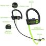 LETSCOM Bluetooth Headphones V5.0 IPX7 Waterproof, Wireless Sport Earphones, HiFi Bass Stereo Sweatproof Earbuds W/Mic, Noise Cancelling Headset for Workout, Running, Gym, 8 Hours Play time
