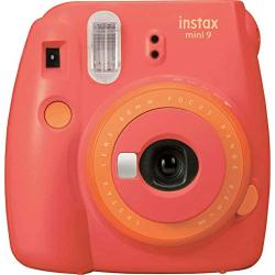 Fujifilm instax Mini Instant Camera (Coral Papaya) with Film Twin Pack Bundle (2 Items) (Fuji0513)