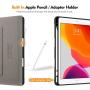 Fintie Folio Case for New iPad 8th Gen (2020) / 7th Generation (2019) 10.2 Inch - Multi-Angle Viewing Soft TPU Smart Stand Back Cover with Pocket, Pencil Holder, Auto Wake/Sleep, Navy