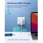 USB C Charger RAVPower 65W Fast Wall Charger, PD3.0 & GaN Tech 2-Port Power Adapter Type C Compact Foldable Travel Charger for iPhone 12 Mini Pro Max, MacBook Pro, Galaxy, Switch and More USB C Charger RAVPower 65W Fast Wall Charger, PD3.0 & GaN Tech 2-Port Power Adapter Type C Compact Foldable Travel Charger for iPhone 12 Mini Pro Max, MacBook Pro, Galaxy, Switch and More
