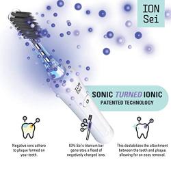ION-Sei Electric Toothbrush | Battery Powered Smart Sonic Technology | Ultra Soft for Sensitive Teeth and Gums | Day White