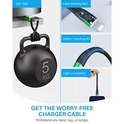 [ Apple MFi Certified ] 1Pack 16ft iPhone Charger Cord, 5M Long Lightning Cable 16 Foot, High Fast iPhone Charging Cable Cord with Metal Connector for iPhone 11/11Pro/11Max/XS/XR/XS Max/8/7/6/5S Green