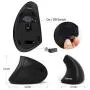 Ergonomic Mouse, LEKVEY Vertical Wireless Mouse - Rechargeable 2.4GHz Optical Vertical Mice : 3 Adjustable DPI 800/1200/1600 Levels 6 Buttons, for Laptop, PC, Computer, Desktop, Notebook etc, Black