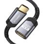 HDMI Extension Cable 3.3FT, JSAUX 4K High Speed HDMI Extender Cord Male to Female (4K 60Hz HDR HDCP 2.2), Compatible with Roku/Chromecast Streaming Stick, Blu-ray Player, HDTV, Laptop, PC - Grey