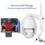 3MP HD Outdoor Wireless Security Camera,Pan Tilt Zoom (5X Digital) 2K,Two-Way Audio,IP66 Waterproof,Motion Detection,with Floodlights Color Night Vision,Compatible Hiseeu Wireless Camera System