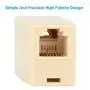 RJ11 6P4C Inline Coupler, Uvital Modular Female to Female Straight Telephone Extension Cable Cord Coupler Adapter Jack White(Cream, 2 Pack) RJ11 6P4C Inline Coupler, Uvital Modular Female to Female Straight Telephone Extension Cable Cord Coupler Adapter Jack White(Cream, 2 Pack)